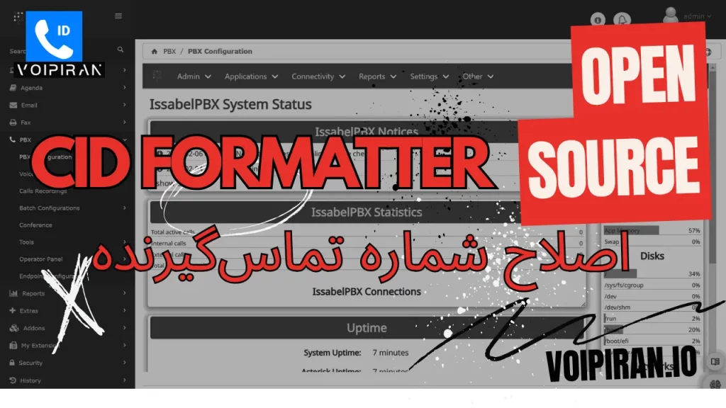 اصلاح شماره تماس‌گیرنده در ایزابل و FreePBX با ماژول CallerID Formatter — محصولی رایگان از VOIPIRAN